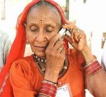 Indian lady on the phone